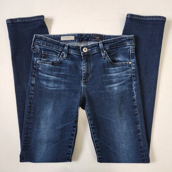 Ag Adriano Goldschmied The Stevie Slim Straight Jean Womens 27 Blue Stretch - Picture 8 of 9